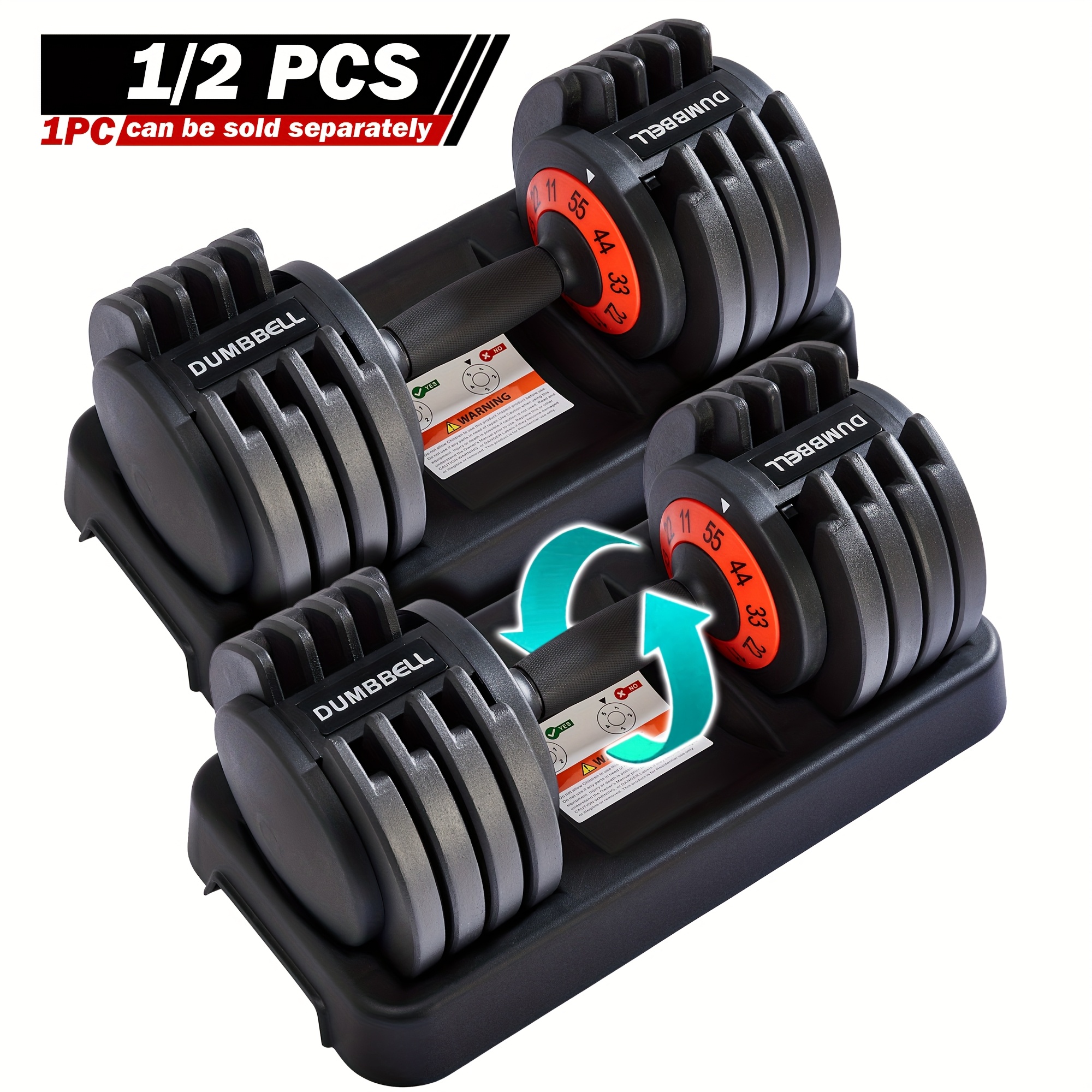 55 Lbs Pair Adjustable Dumbbel - Heavy Equipment China Brand avaliação e preço