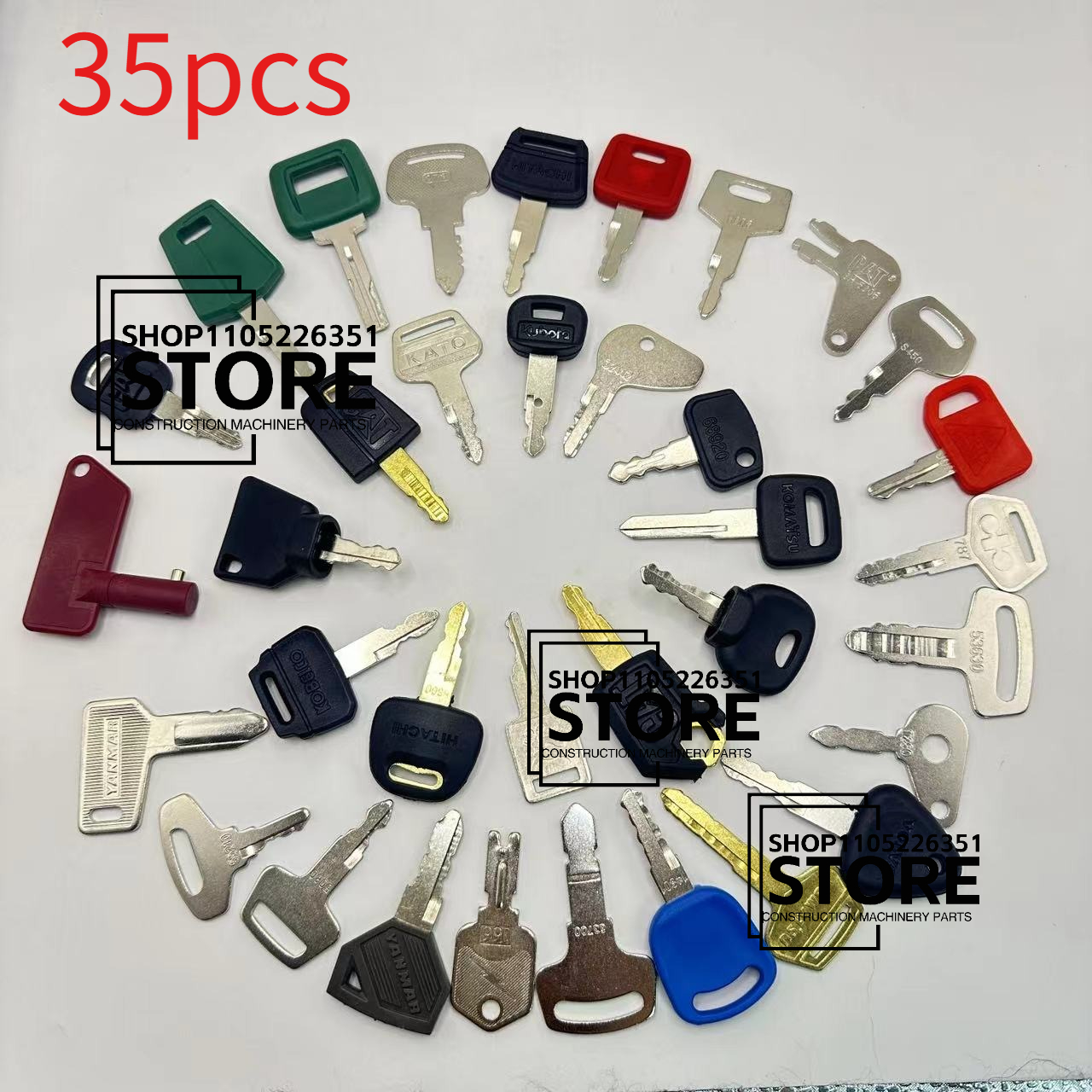 50/35/25pc Excavator Keys for  - Heavy Equipment Keys Master Set avaliação e preço