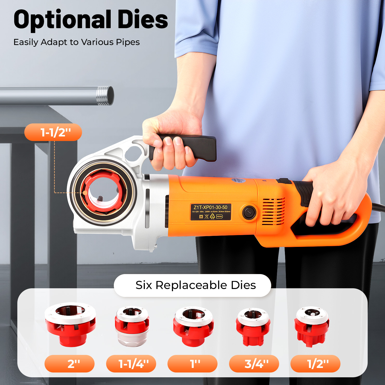 2300W Electric Pipe Threading  - Pipe Threading Machine avaliação e preço