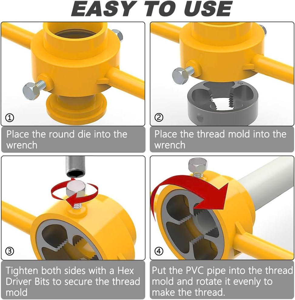 6pcs PVC Plastic Water Pipe Th - Pipe Threading Machine avaliação e preço