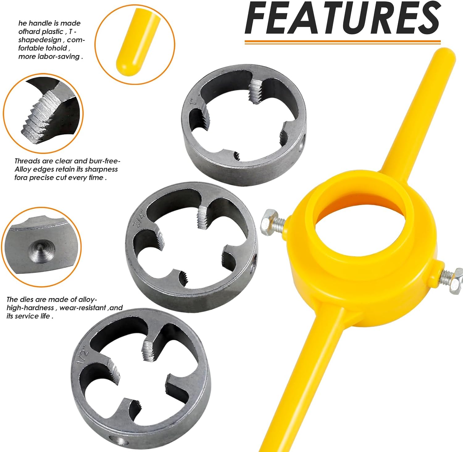 6pcs PVC Plastic Water Pipe Th - Pipe Threading Machine avaliação e preço